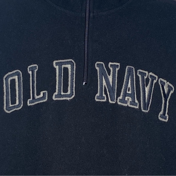 Old Navy Women’s Fleece Pullover Jacket L Black Gray 1/4 Zip Collar Long Sleeves - Picture 4 of 12